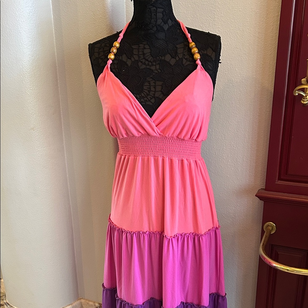 Ombré Halter Neck Maxi Dress - Picture 2 of 11